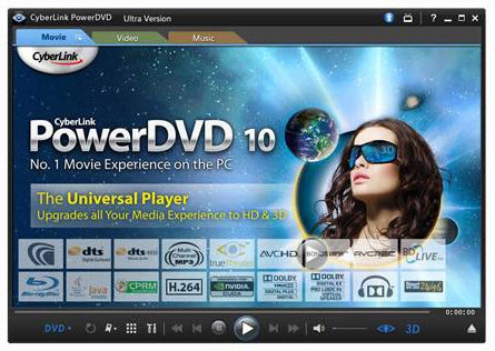 CyberLink PowerDVD 10.Ultra 3D 10.0.2325.51 Multilanguage inkl.German