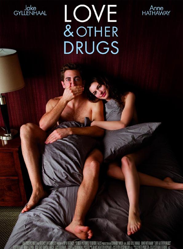 Jake Gyllenhaal y Anne Hathaway en el cartel de la película Love and Other Drugs