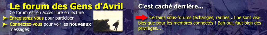 Le forum des Gens d'Avril - Site non-officiel Laurent Voulzy - www.lesgensdavril.com Forum Index